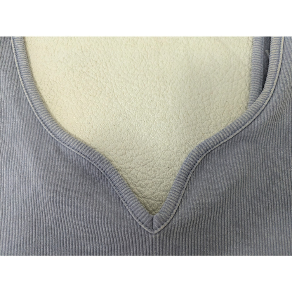 Womens Slim Fit Ribbed Tiny Tank Top Blue Size Small - Picture 5 of 10